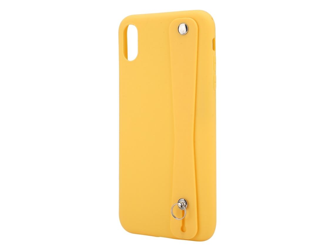 Capa LAXISCREED Iphone Xs Max Amarelo Anti impacto com Pulseira