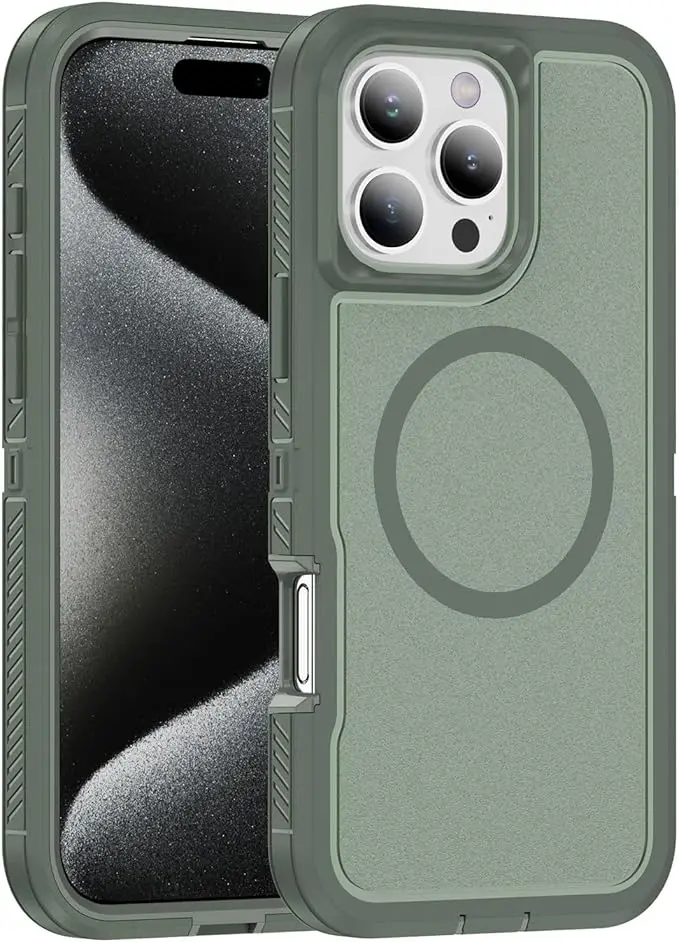 (verde, Iphone 12 Pro) Capa Magnética Resistente E À Prova De Choque Para Celular, Capa Protetora À Prova De Quedas.