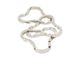 Ats puzzle de Metal Desbloqueable En Forma de Posavasos Interlocking Educativo Portátil para Niños Y Adultos En Hogar Y Oficina