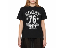 Rockinstone Rocky Movie Splotch Black Adult T-shirt Size:l