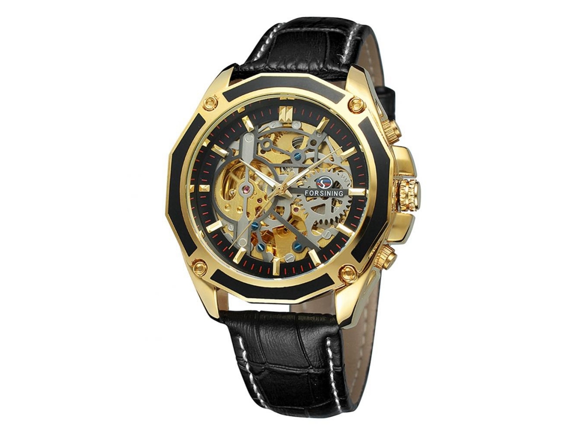 Reloj Hombre Negocio Forsining Mecánico Analógico Caja Hueca Acero Inoxidable