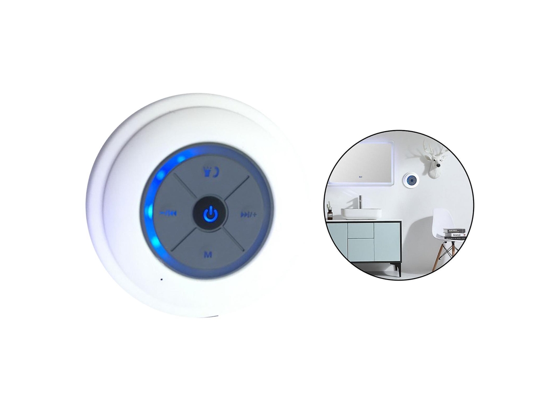 Q9 Alto Falante Bluetooth Para Chuveiro, Portátil, Para Áreas Externas, Branco Olysi Shop
