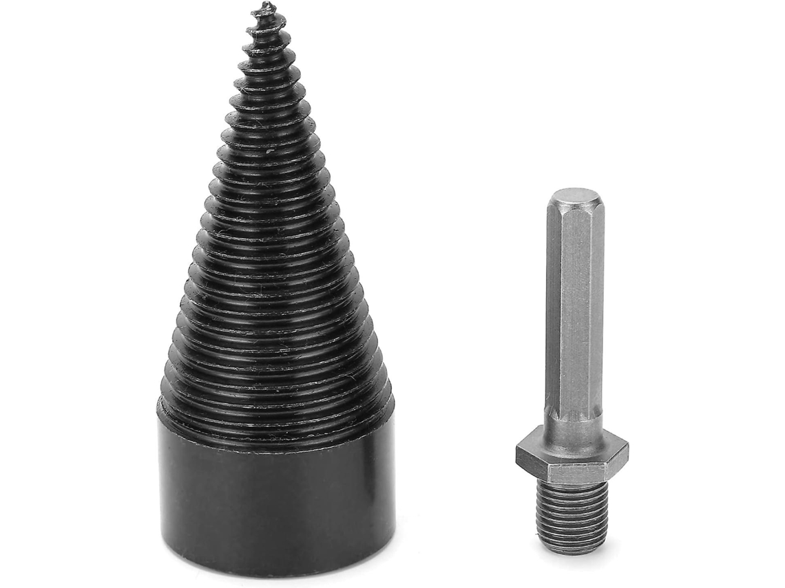 Broca para Partir Madeira, Cono Divisor de Lenha, 42mm/1.7 polegadas, com Mango Hexagonal, Compatível com Furadeira | S/MARCA