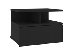 Floating Nightstand, Floating Nightstands Vidaxl Preto Madeira Processada (n/a)