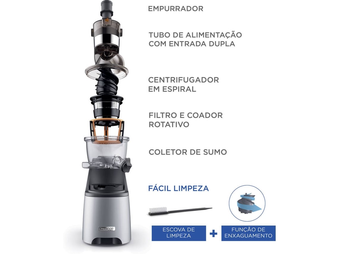 Slow Juicer KENWOOD PureJuice JMP800SI (240 W 1.5 L) Worten.pt