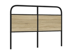 Cabecero de 120 cm, derivados de madera/acero, roble Sonoma