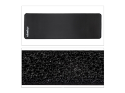 Tapete De Ioga Relaxdays, 1 Cm, Para Pilates E Fitness, Protege Articulações, Com Alça, 60 X 180 Cm, Preto