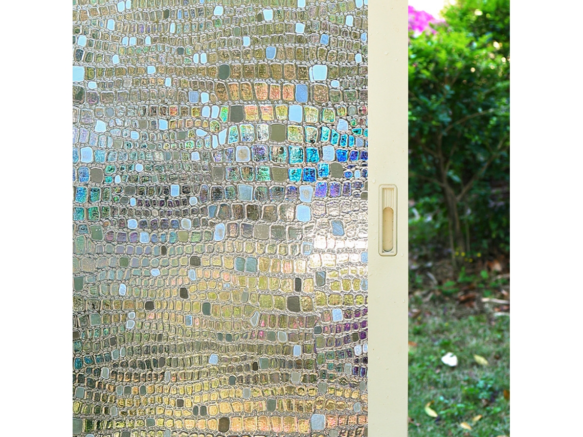 Película Para Janela 3d Arco, Íris Com Adesão Eletrostática, Antirreflexo, Proteção Contra Calor E Sol, Reutilizável, Para Janelas De Vidro Quartos