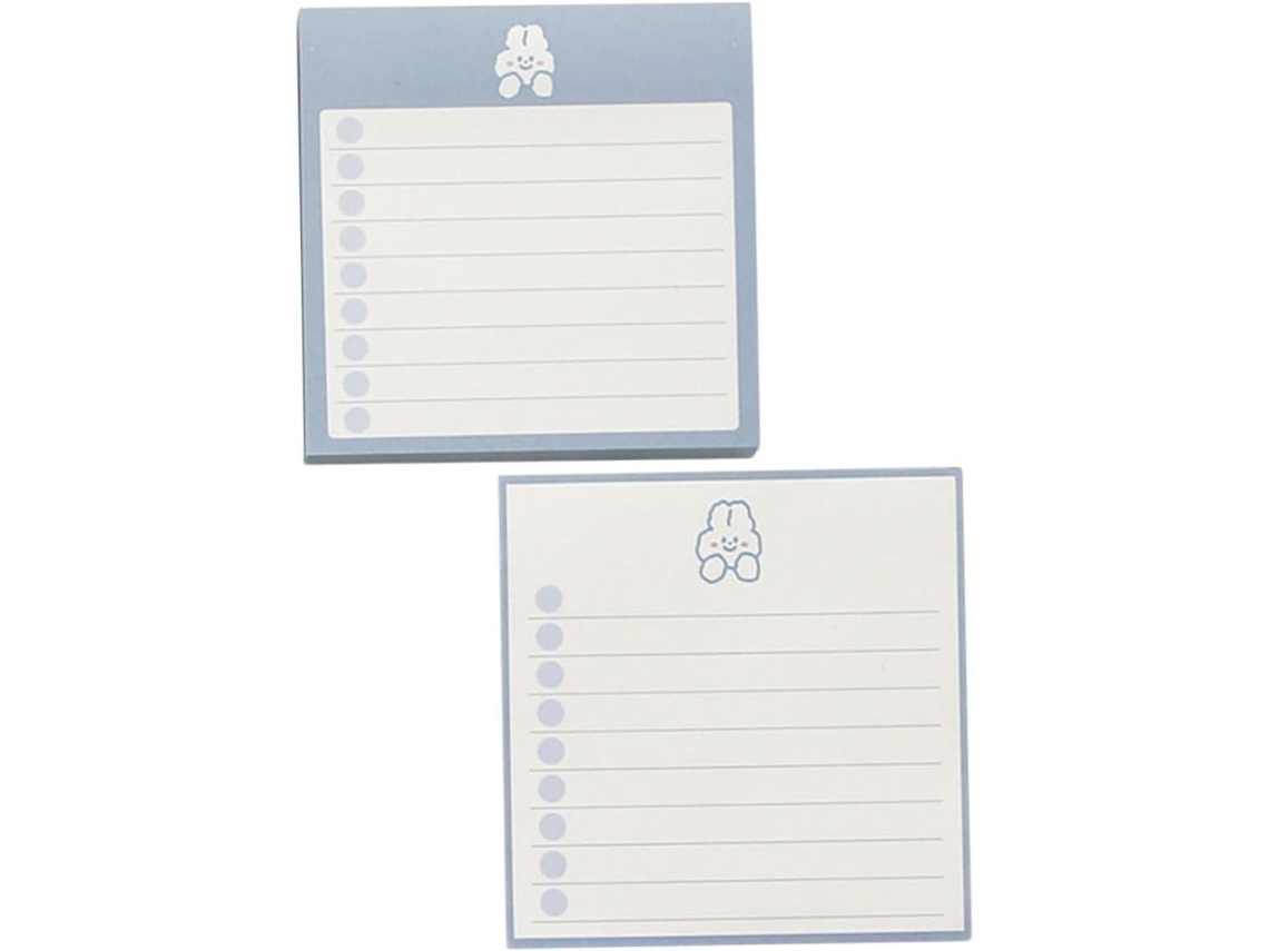 Bloco de Notas Agenda Adesivo 2 Peças Em Papel, Desenho Animado