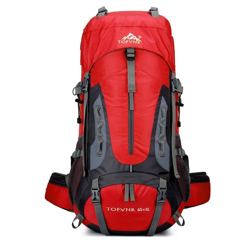 (2201-vermelho) Mochila De Viagem De Grande Capacidade De 70 Litros Para Homens E Mulheres, Ideal Para Caminhadas E Montanhismo Ao Ar Livre.