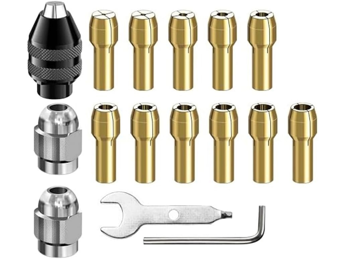 Conjunto De Pinças Para Brocas Dremel, Rotativa Troca Rápida Com Porcas