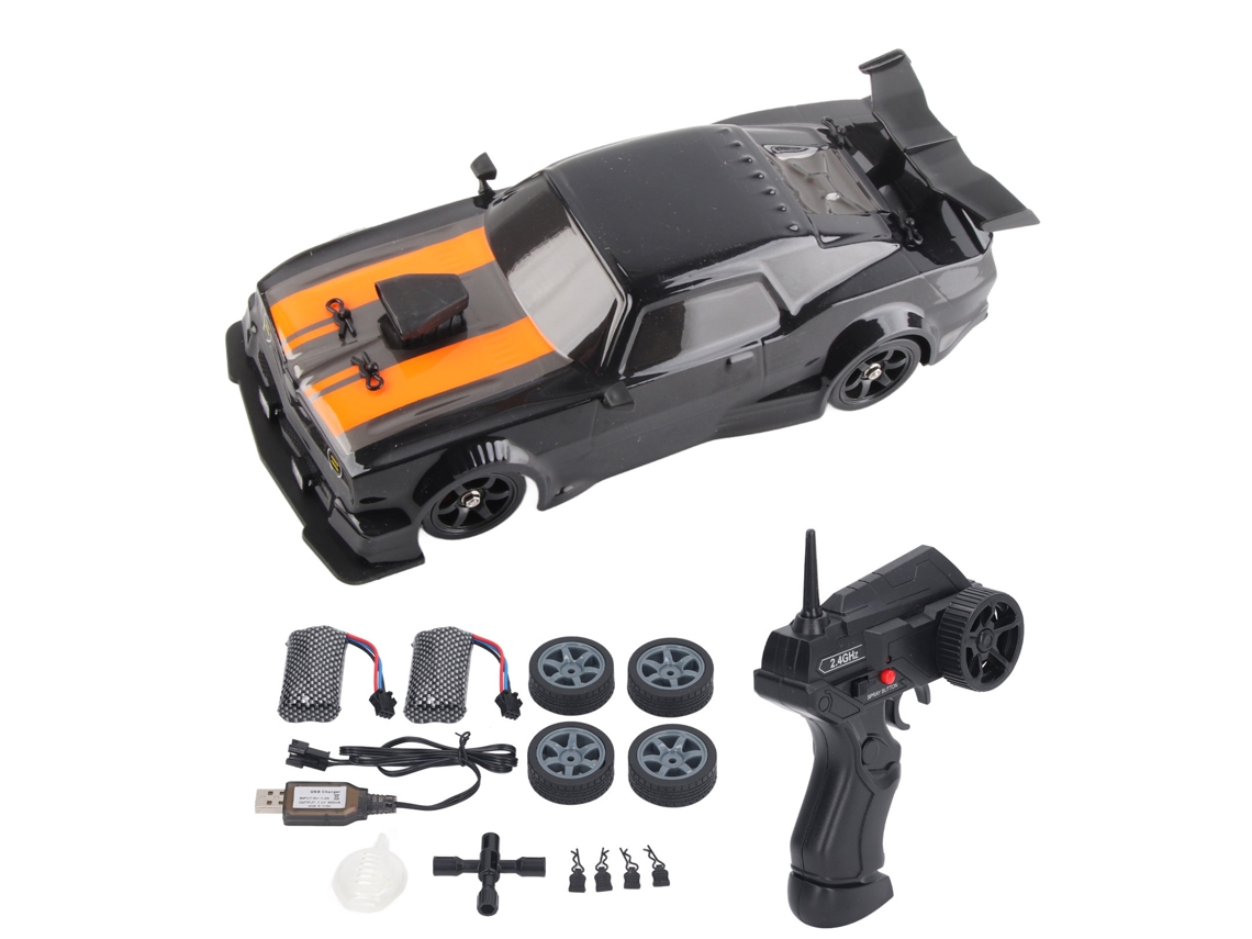 Mali carro de Drift Rc 1/16 4wd Luzes Led 18km/h 2.4ghz Baterias Duas Anti interferência
