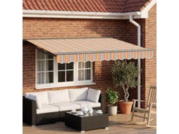Vidaxl Toldo Retrátil Elétrico Azul, Laranja, Antracite 3 X 2,5 M