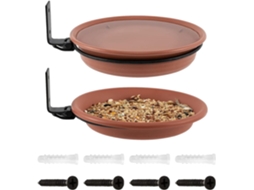 Kit de 2 Bebedouros e Comedouros para Pássaros, Medindo 6,8 X 0,8 Polegadas, Ideais para Pendurar em Varandas, CHABERLU