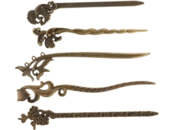 Conjunto De 15 Grampos De Cabelo Vintage Para Acessórios De Casamento Em Estilo Tradicional Chinês.