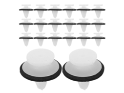 Conjunto de 100 clipes de plástico para acabamento interno de portas de automóveis.