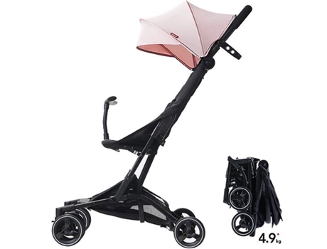 Carrinho de Cabine BEBE2LUXE Piko de Avião Ultracompacto e Leve Rosa