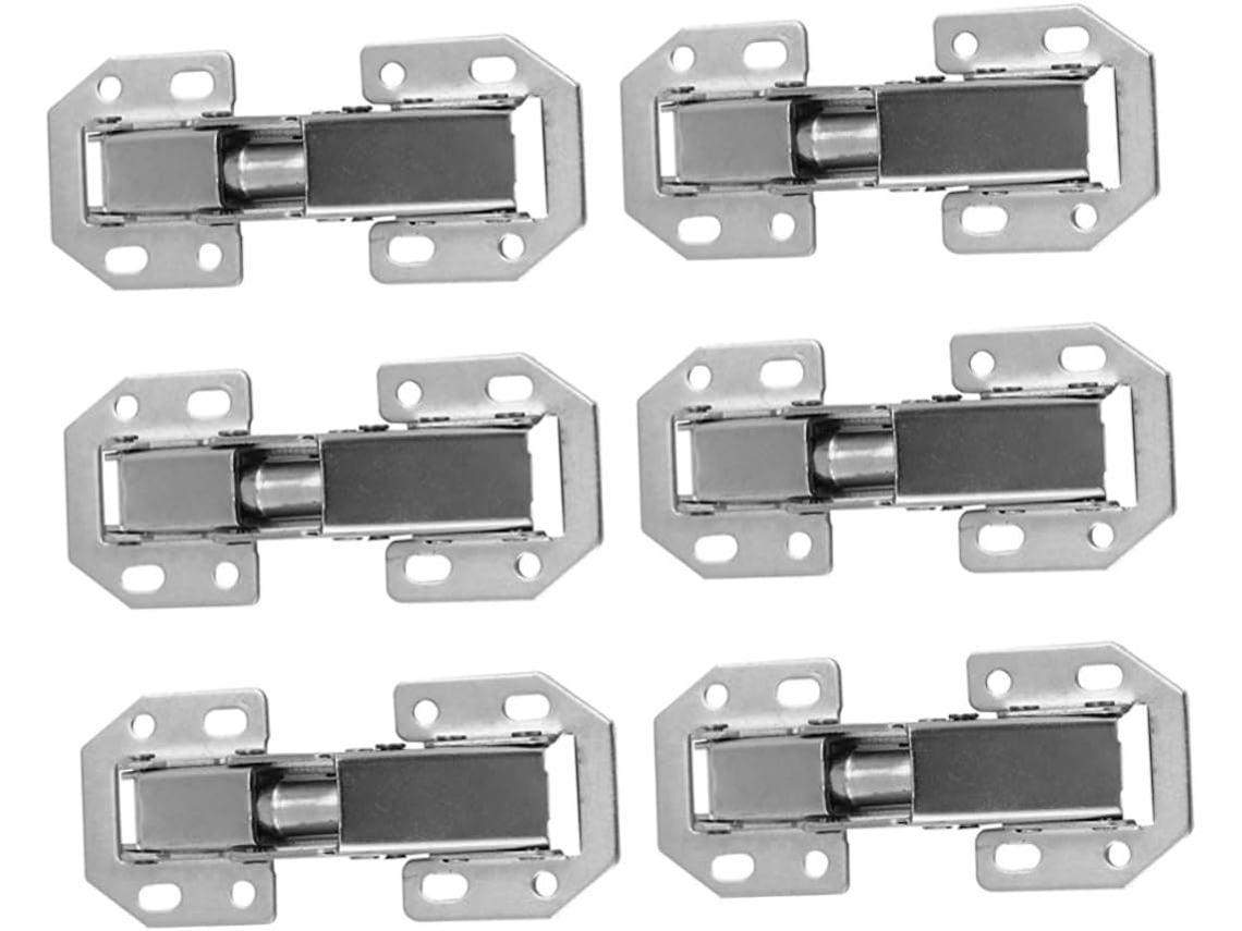 Conjunto De 6 Dobradiças Aço Para Armários, Fáceis Instalar,