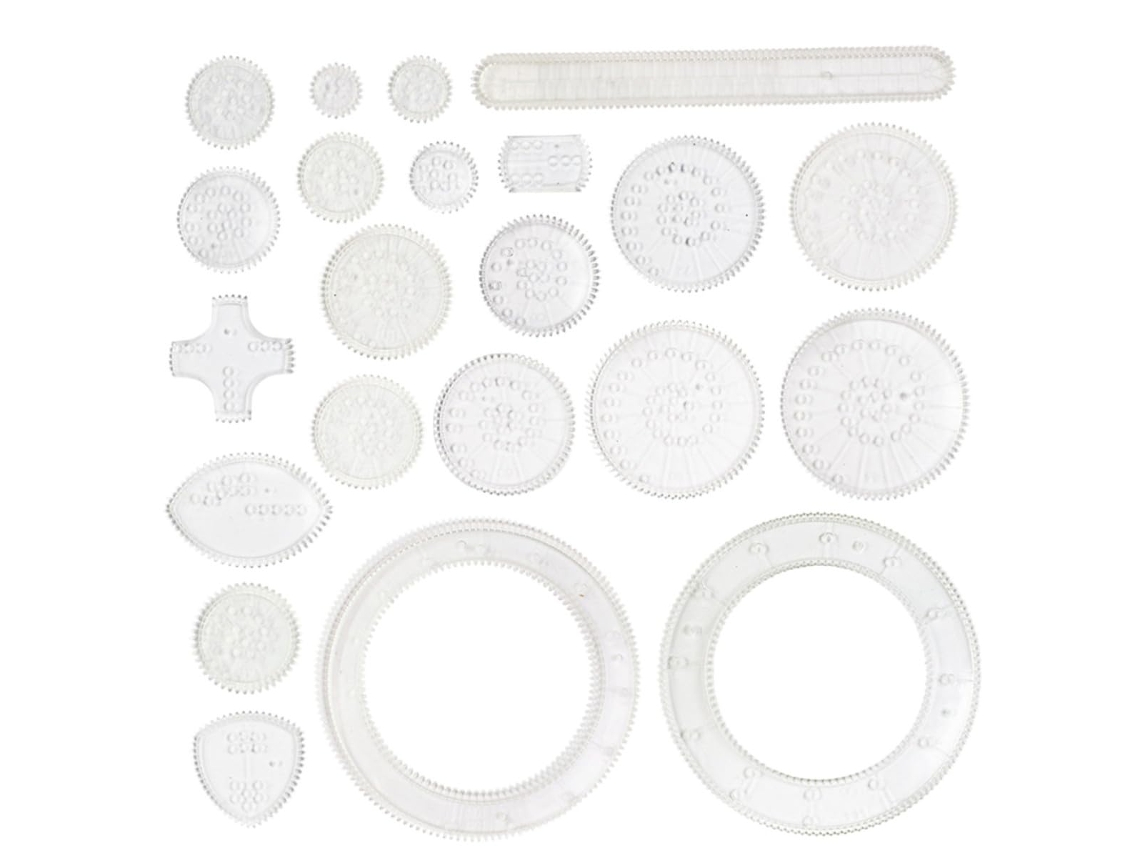 Kit de pintura Ipetboom com 22 réguas de plástico para design gráfico e criação de desenhos elegantes, ideal para presentes e