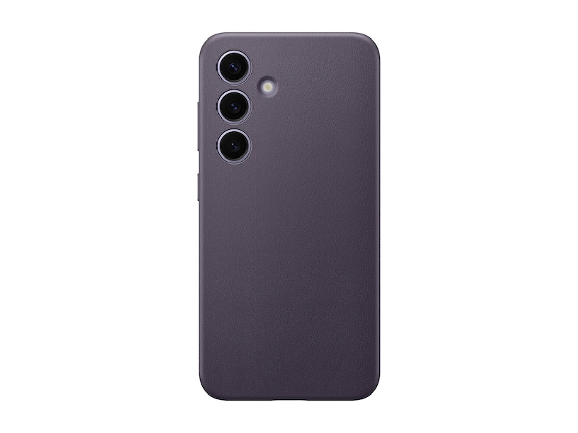 Capa de Pele Vegan para SAMSUNG Galaxy S24 Preto Púrpura