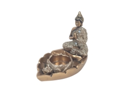 Castiçal Buda Dourado