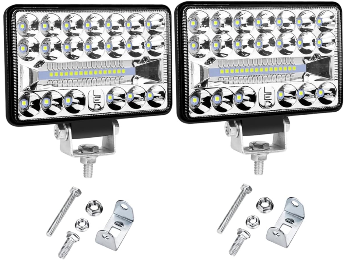 Farol De Trabalho Led Alipis 4 Polegadas, 36 Leds, 108w, Ip67, Alumínio, Pacote Com 2 Unidades, Para Suvs E Utvs