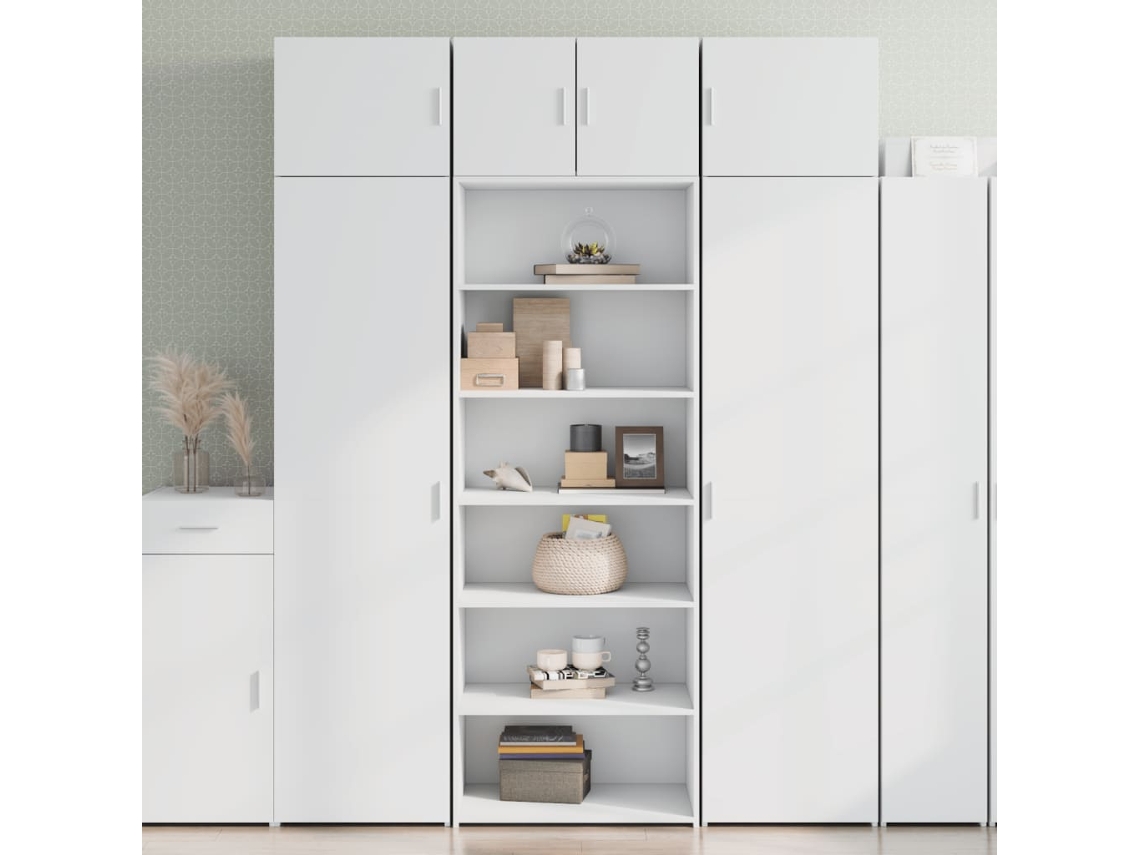 Vidaxl Armário Alto 70x41x185 Cm Derivados De Madeira Branco