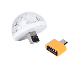 luz de festa RGBW mini USB 5V 5W com adaptador para celular LED MARCA