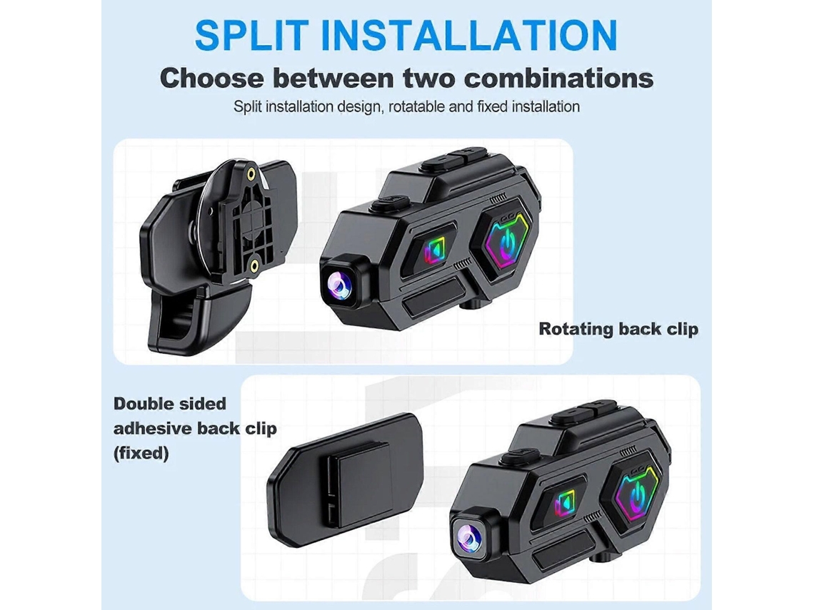 Câmera Bluetooth para Motocicleta 1080p Hd com Gravador Integrado Ao Capacete + Cartão de 64gb TAISHENGDA
