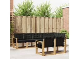 Vidaxl Conjunto De Sofás Para Exterior 8 Pcs Branco E Preto