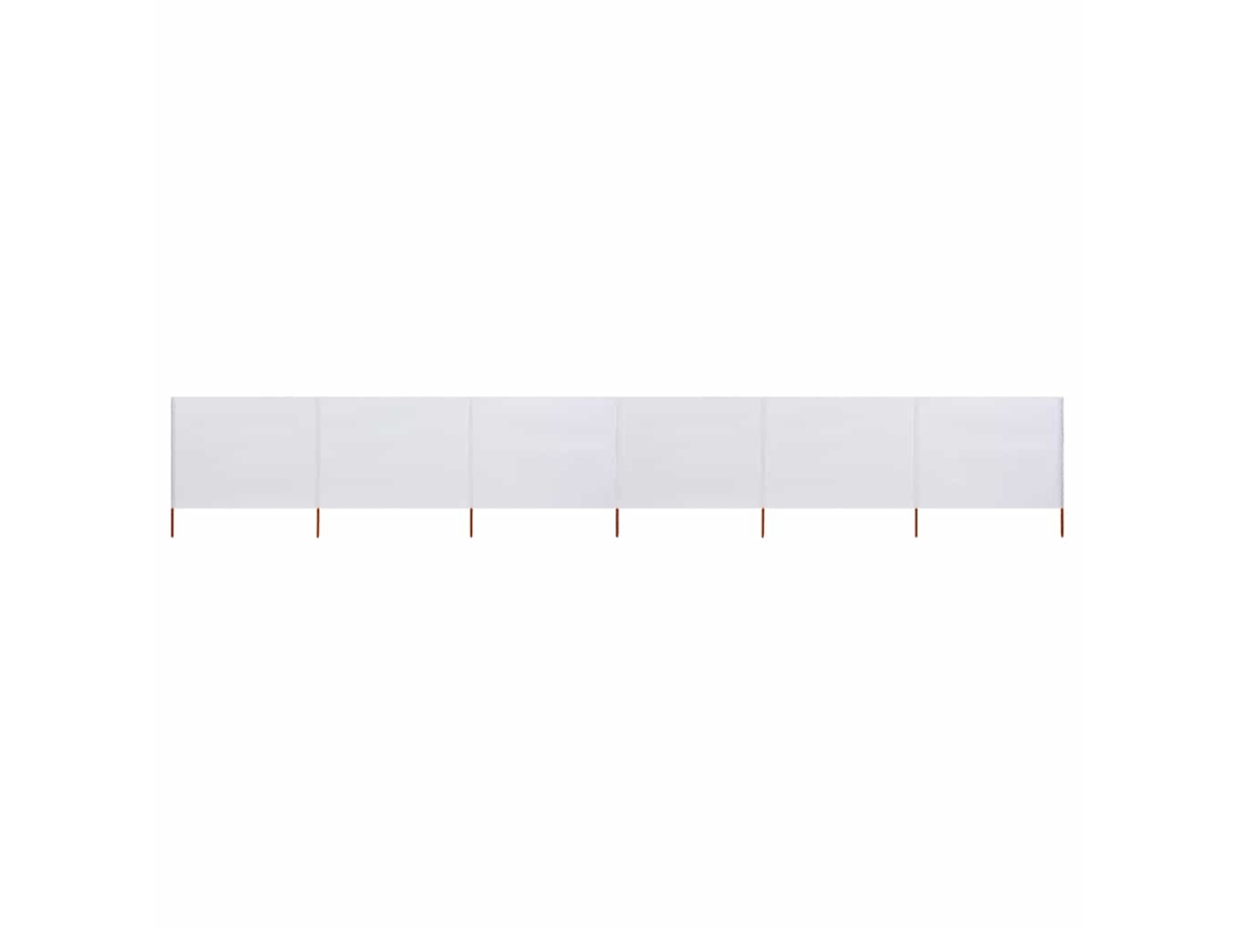 Vidaxl Para-vento Com 6 Painéis Em Tecido 800x120 Cm Cor Areia Branco