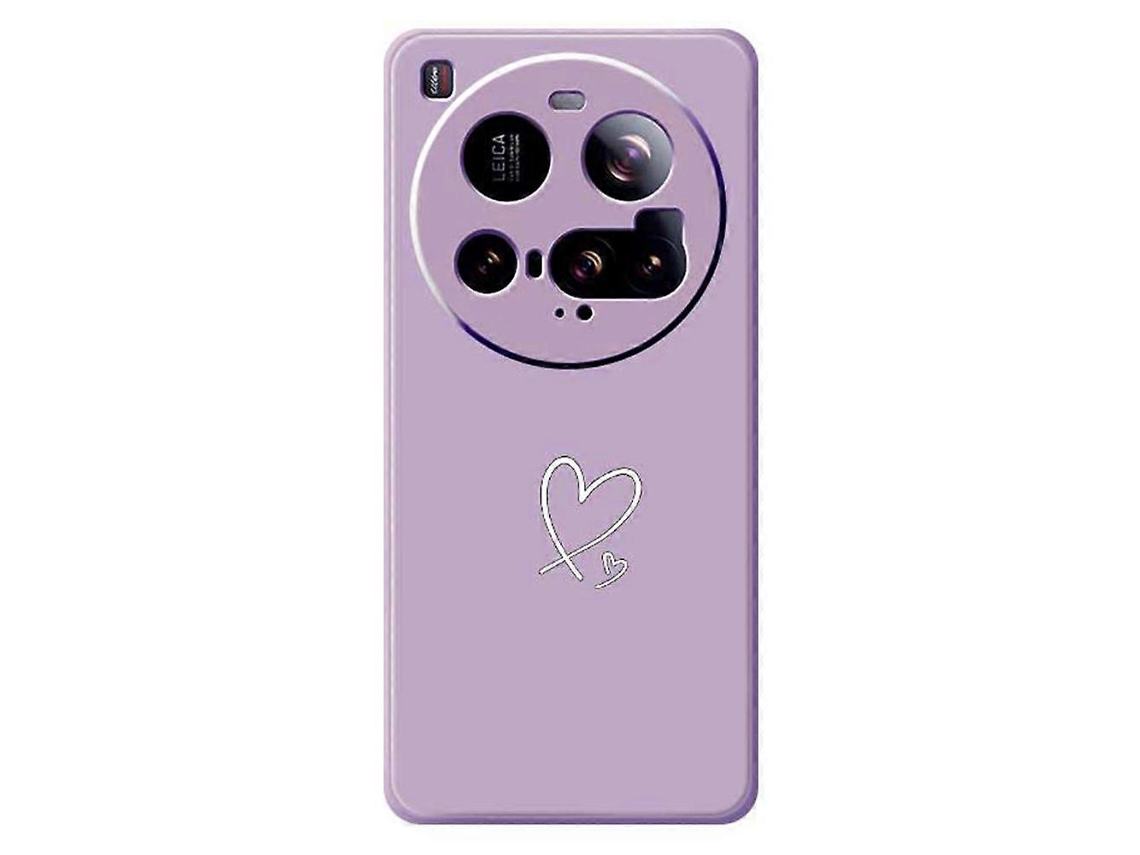 Capa Tkdaddy Para Xiaomi 15 Ultra, Branca, Com Estampa De Amor, Borda Reta, Tpu, Capa Traseira, Roxa