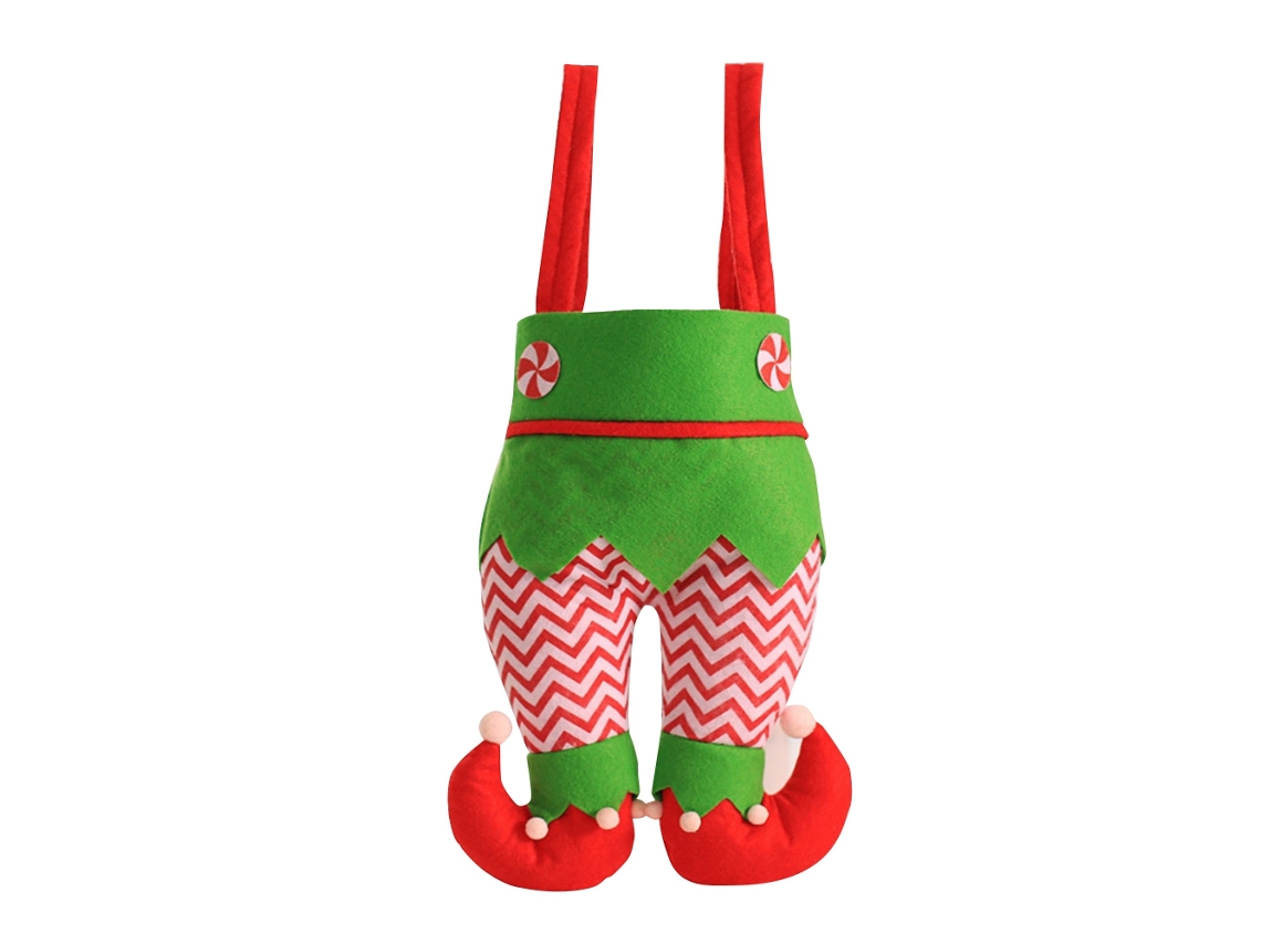 Laxiscreed Bolsa De Natal Fashion Com Pernas Para Doces E Presentes Pequenos — Vermelho Onda