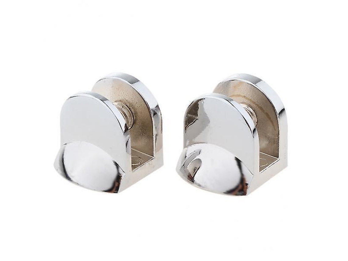Suporte de Guidão Plano Ajustável de Liga de Zinco para Vidro Fixo, 6x2pcs, 8-10mm | S/MARCA
