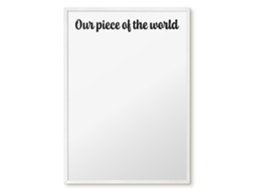 Magnetic Board Our Piece Of The World For The Living Room Espelharte (50x70 Cm)