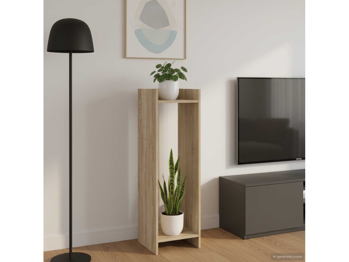 Vidaxl Suporte Para Plantas Carvalho Sonoma 30 X 30 X 100 Cm
