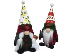 Conjunto De 2 Gnomos De Natal - Decoração Para Casa E Festas - Acessório De Mesa