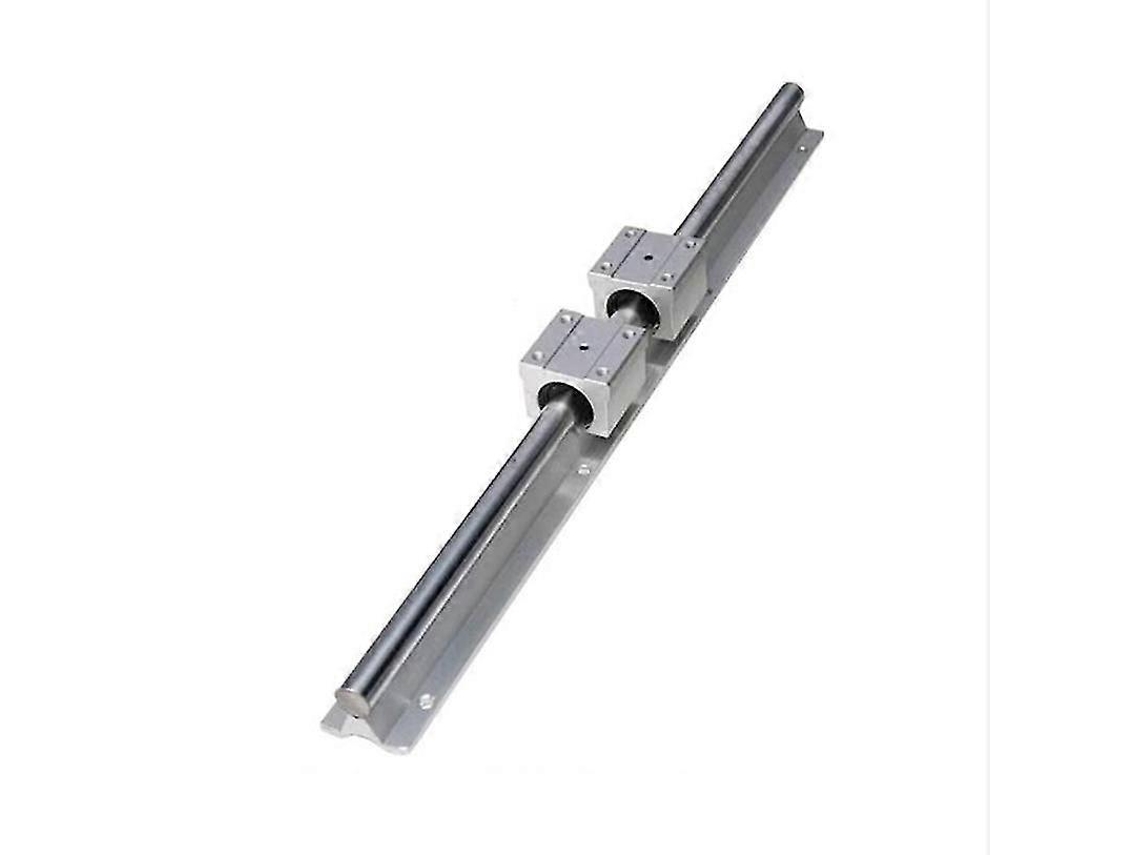 Eixos Lineares E Mancais, Guia Linear 500mm 2 Mancais Sbr12 Blocos De Deslizamento