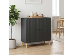 Vidaxl Buffet Com Gaveta Preto 89 X 34,5 X 60 Cm Derivados De Madeira