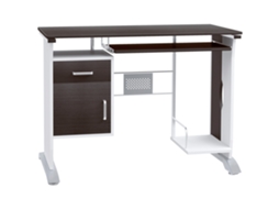 Mesa para computador com gaveta em madeira, cor noz, escrivaninha para escritório BTFORUS