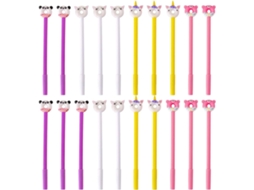 Canetas Em Gel Decorativas Adorainbow Formato De Donut, Com Ponta