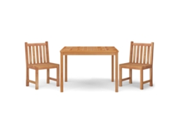 Garden Dining Set, Garden Dining Sets Vidaxl Marrom Teca (mesa Com 110 Cm De Comprimento)