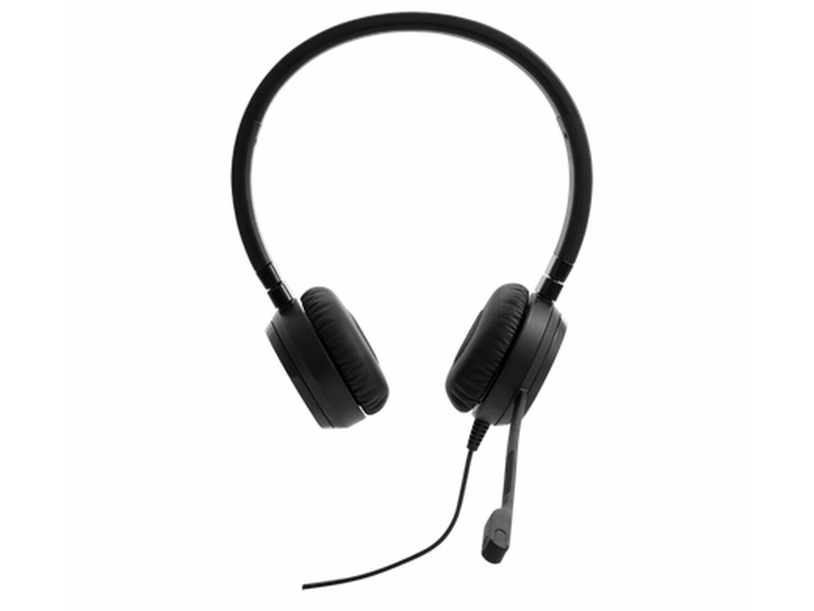 Lenovo Pro Wired Stereo Voip Auscultadores Fita de Cabeça Conetor 3,5 Mm Preto