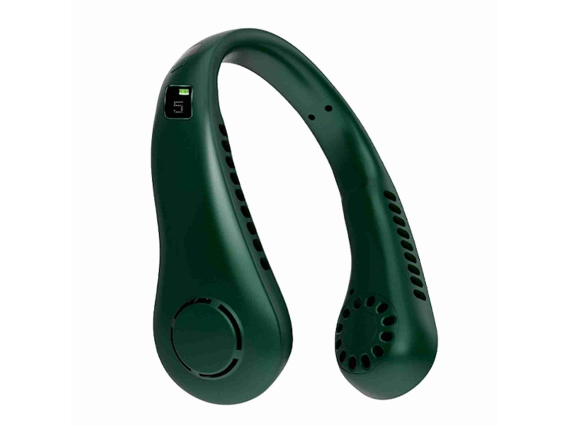 Laxiscreed Ventilador De Pescoço Portátil Com Display Digital, Sem Lâmina, 5 Marchas E Bateria De 2600mah