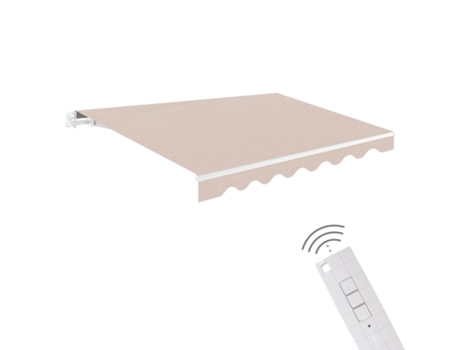 Toldo Motorizado Exterior 4x2,5 Arena Controle Remoto Lona Proteção Solar Wasabi
