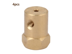 4pcs Acoplador De Eixo Hexagonal De Latão Para Motor Conector Extendido (2mm)
