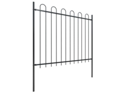 Garden Fence, Garden Fences Vidaxl Preto Aço (n/a)