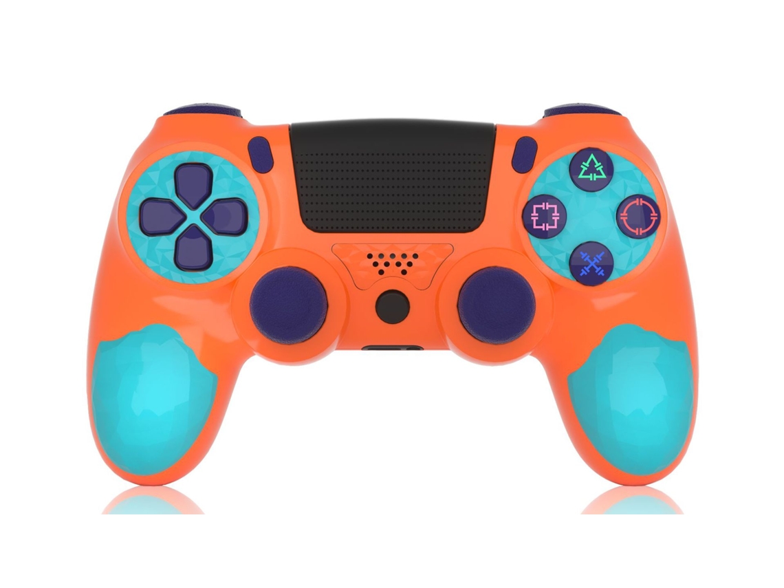 Controlador Sem Fio Compatível com Ps4/Ps4 Slim/Ps4 Pro com Sensor de Movimento de 6 Eixos/Entrada de Áudio de 3 5 Mm Pôr Do Sol Laranja