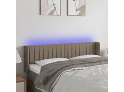 Vidaxl Cabeceira De Cama C/ Luzes Led 147x16x78/88cm Cinza-acastanhado