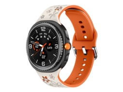 Pulseira de silicone laranja estrelada para Samsung Galaxy Watch 9 40/44mm
